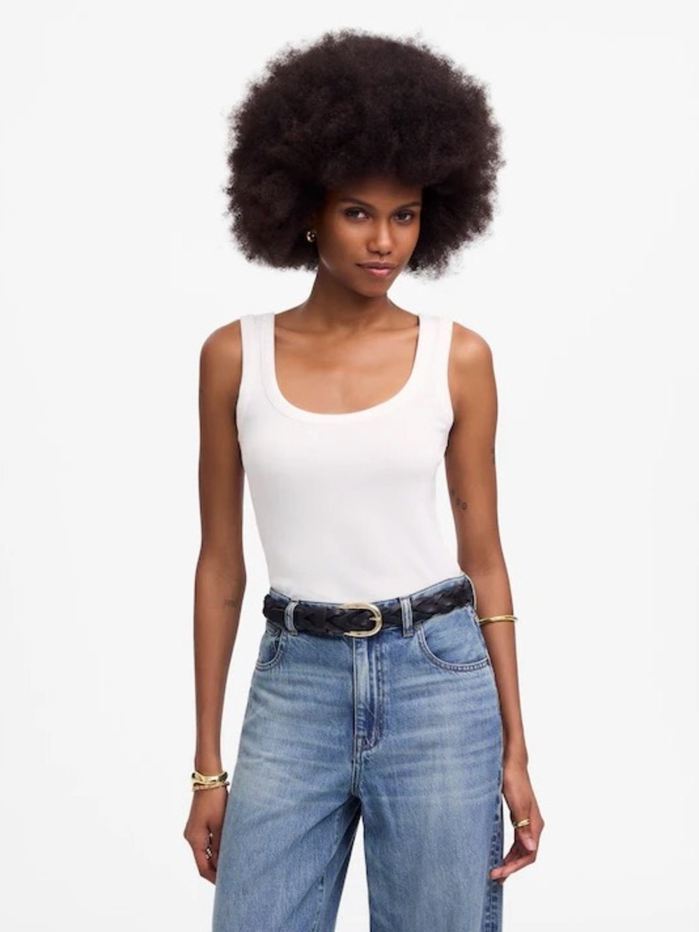 Women’s Madewell Regenerative Cotton Ribbed Scoopneck Tank Size XL #NW197